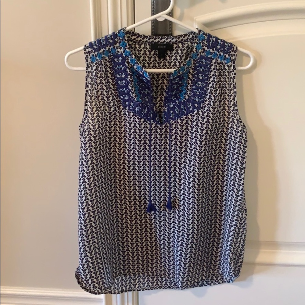 J Crew Ladies Cotton Sleeveless Blouse